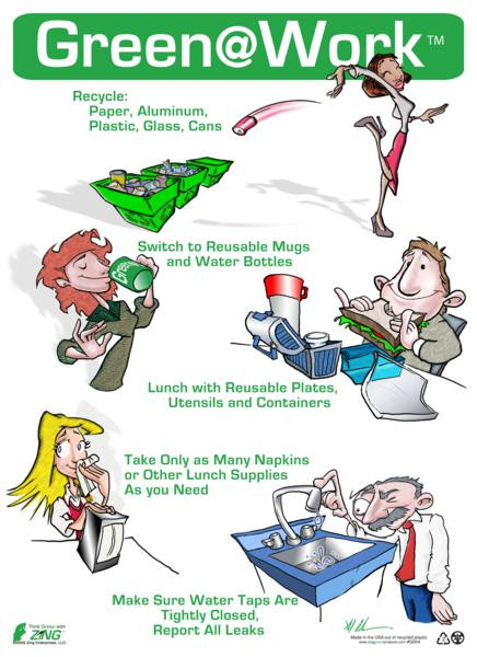 workingポスター Lunchroom Poster - Green@Work | Zing Green Products