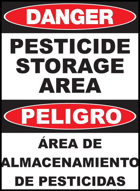 Danger Pesticide Storage Area Sign