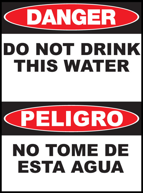 Danger Do Not Drink This Water Sign