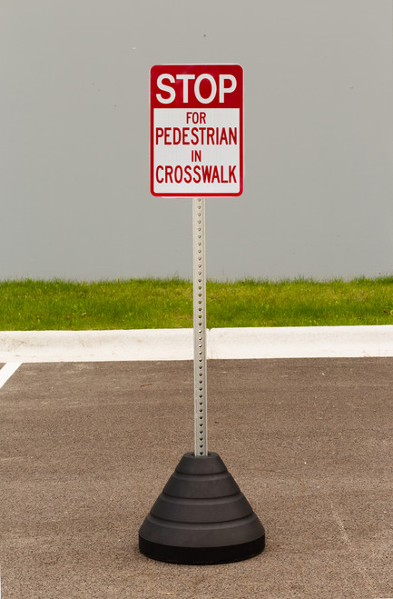 Stop For Pedestrian In Crosswalk Sign Kit | Zing