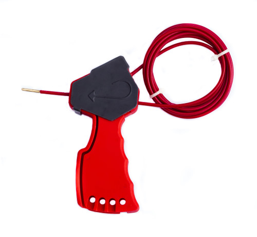 Cable Lockout, Red,Grip Type,6 ft. Cable
