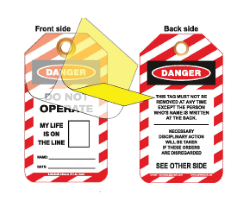 Lockout Tags, Do Not Operate, Laminating, Photo ID