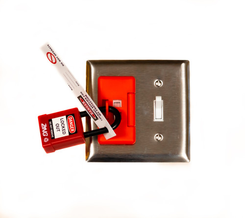 Wall Switch Lockout, Side Hinge, Plastic Wall Switch Lockout, Side Hinge, Plastic