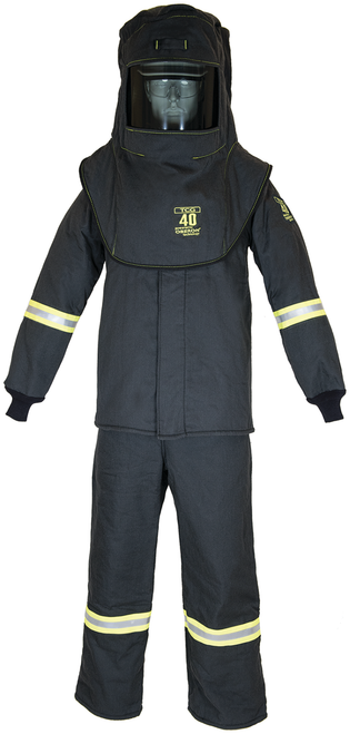 TCG40 Series Arc Flash Hood, Coat, & Bib Suit Set - Small