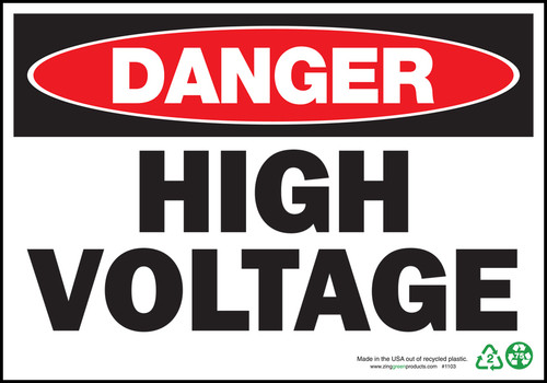 Danger Sign, High Voltage, Aluminum