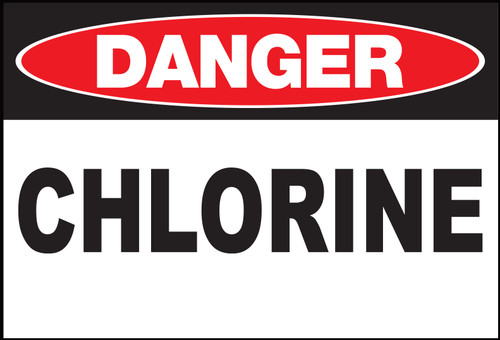 Danger Sign, Chlorine, Plastic