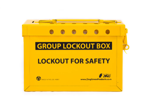 Group Lockout Box (Yellow) - Lockout Tagout | Zing Green Products
