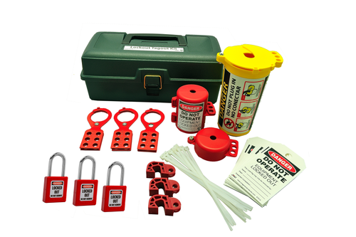 USA Lockout/Tagout Toolbox Kit, 32 Components - 7129