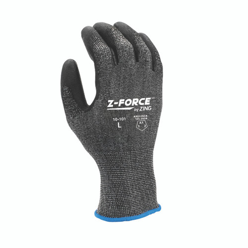 10-101 Z-Force General Purpose Glove, 13 Gauge Black Bio-based Nylon shell, Bio-based PU palm coated, Touchscreen