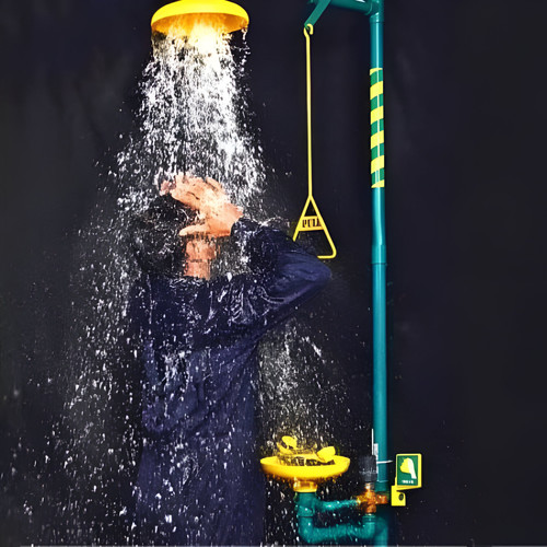 Unicare by Zing, 53111111, Safety Shower/Eyewash with Pull  Rod and Push Plate, ABS Dome and Bowl