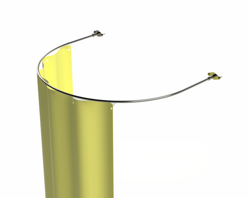 Modesty curtain wall mounted with Stainless Steel 304 Track 89022003 