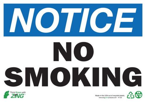 NOTICE No Smoking