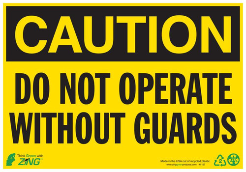 CAUTION Do Not Operate Without Guards