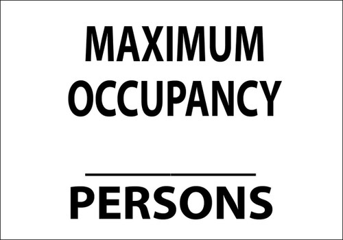 MAXIMUM OCCUPANCY-PERSONS