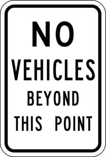 No Vehicles Beyond This Point