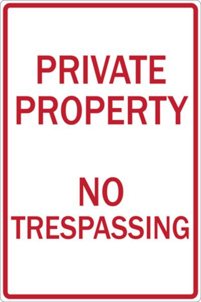 Private Property No Trespassing