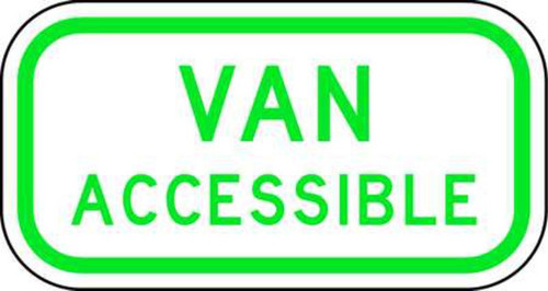 Van Accessible Parking Sign, Aluminum