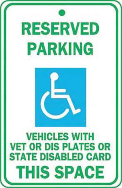 Handicapped, Disabled, Veterans, Parking Sign