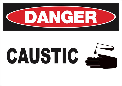 Danger Caustic  Sign