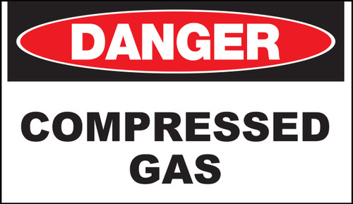 Danger Compressed Gas Sign