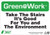 Green At Work Sign, 7X10