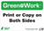 Green At Work Sign, 7X10