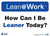 Lean At Work Sign, 10x14