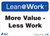 Lean At Work Sign, 10x14
