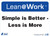 Lean At Work Sign, 10x14