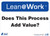 Lean At Work Sign, 10x14