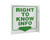Eco Safety L Sign, 7X7