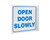 ZING 2545 Eco Safety L Sign, Open Door Slowly, 7Hx2.5Wx7D, Recycled Plastic