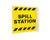 ZING 2605 Eco Safety L Sign, Spill Station, 7Hx2.5Wx7D, Recycled Plastic