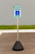 Zing "Handicapped Reserved Parking, with Double Arrow" Sign Kit Bundle, with Base and Post