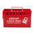 Group Lockout Box, Red Steel, 12 Lock Capacity