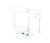 Steel glove box display rack, white