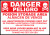 Zing Bilingual Agriculture Sign, Danger Poison Storage Area, 10"H x 14"W, Adhesive