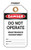 Lockout Tags, Do  Not Operate Maint. Dept. , 10/pk - Front