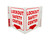 Eco Safety V Sign, Lockout Safety Center, 7Hx12Wx5D, Recycled Plastic - 2570