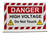 Electric Hybrid Vehicle Projecting Sign, High Voltage