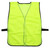 Back view of orange non-ANSI mesh safety vest with black trim and elastic side strap