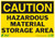 CAUTION Hazardous Material Storage Area