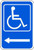 Handicapped Symbol Left Arrow