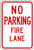 No Parking Fire Lane
