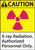 ZING Eco Safety Sign, X-Ray Radiation, Authorized Personnel Only, Available in Different Sizes and Materials