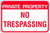 Private Property No Trespassing Parking Sign