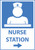 Zing Safety Sign, Nurse's Station, with Right Arrow, Available in Different Sizes and Materials