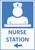 Zing Safety Sign, Nurse's Station, with Left Arrow, Available in Different Sizes and Materials