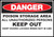 Zing Agriculture Sign, Danger, Poison Storage Area, 10 H"x 14 W", Available in Different Materials