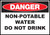 Danger Sign Non Potable Water